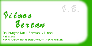 vilmos bertan business card